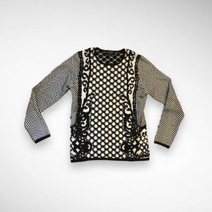 Yal New York Geometric Sweater Top Small